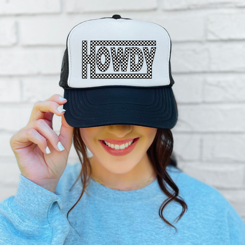 Howdy Checker - Western Foam Trucker Hat