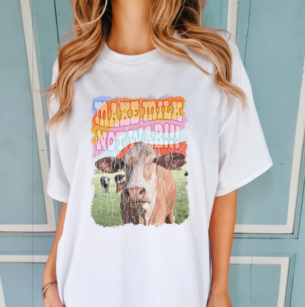 Make Milk Colorful Cow Shirt – Riggs Rural Co., image size:1194x1200