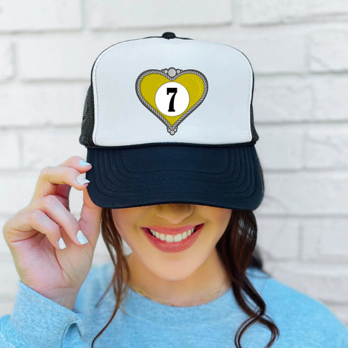 7 Billiards Ball Heart Hat DTF Transfer