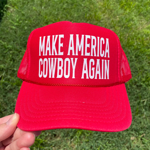 Make America Cowboy Again Hat DTF Transfer