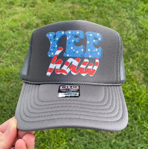 Yeehaw Red White Blue Hat DTF Transfer