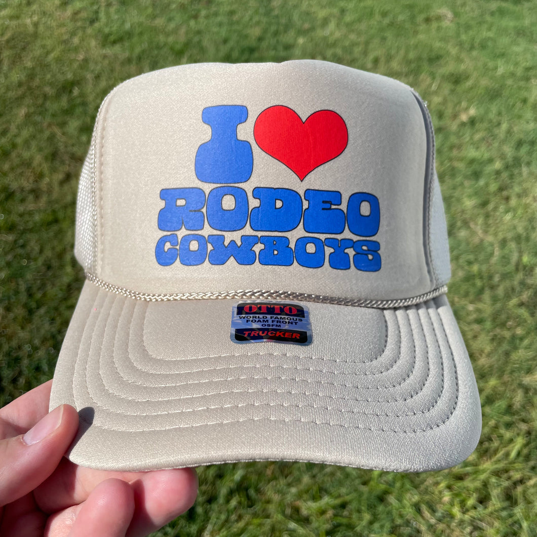 I Heart Rodeo Cowboys - Western Foam Trucker Hat
