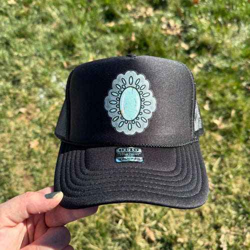 Turquoise Stone - Western Foam Trucker Hat
