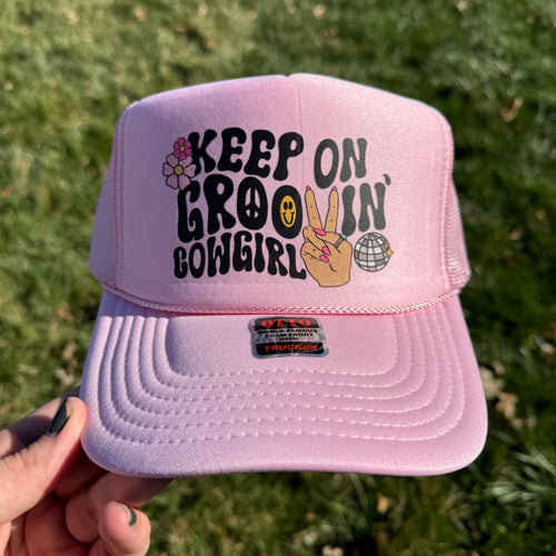 Keep On Groovin' Cowgirl - Western Foam Trucker Hat