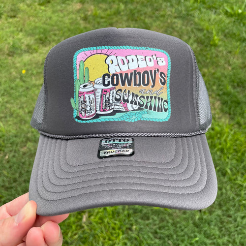 Rodeos Cowboys & Sunshine - Western Foam Trucker Hat