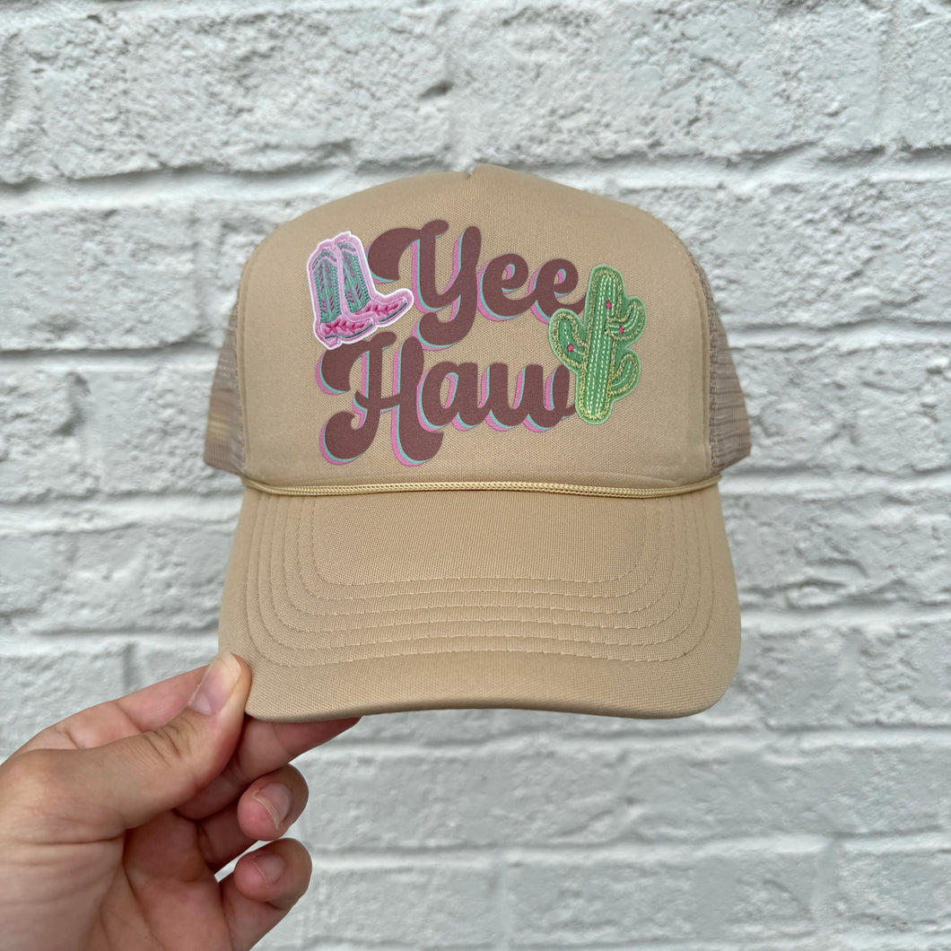 Yee Haw Cactus - Western Foam Trucker Hat