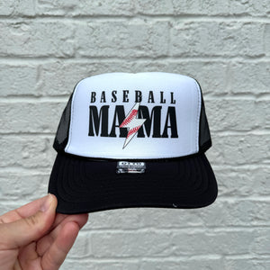 Baseball Mama Bolt Hat DTF Transfer