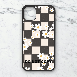 Floral Checker Phone Case **MADE TO ORDER**