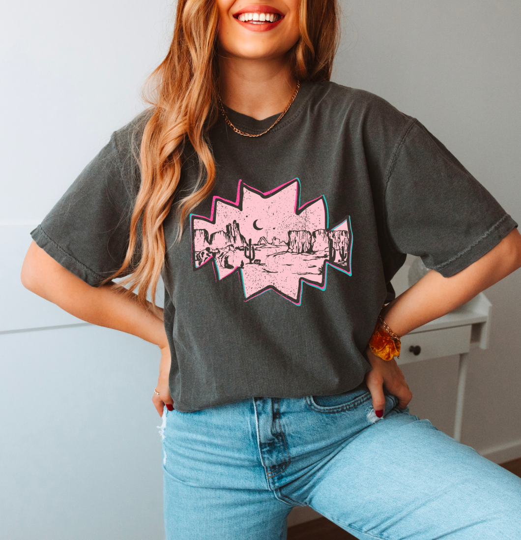 Pink Aztec Desert Scene Shirt Or Sweatshirt