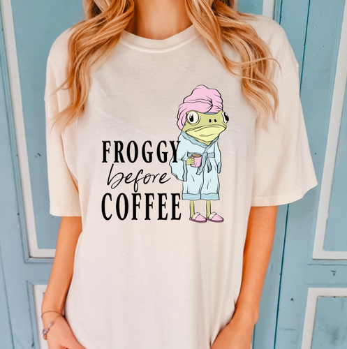 Froggy Before Coffee Shirt