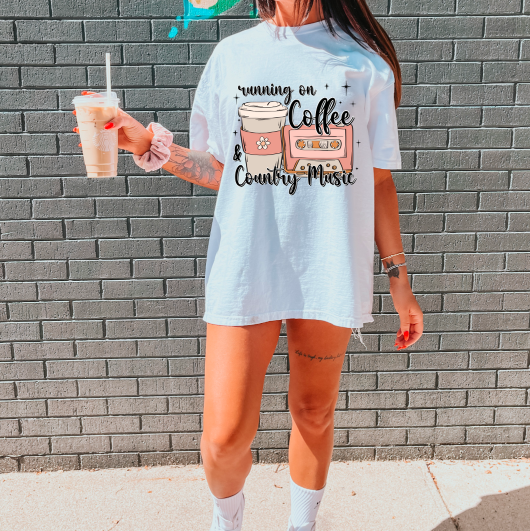 Running On Coffee & Country Music Shirt