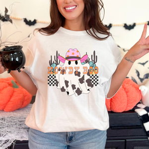 Howdy Boo Checker Ghost Halloween Shirt