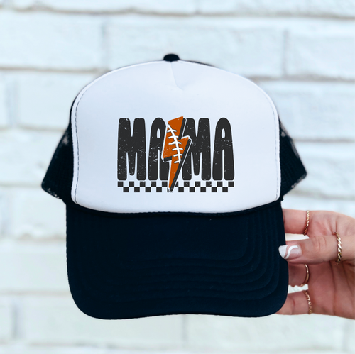 Mama Football Checker Hat DTF Transfer