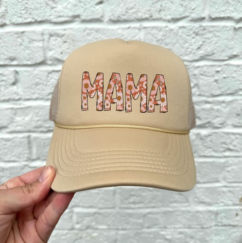 Mama Floral Hat DTF Transfer