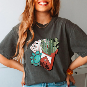 Smokeshow Cactus Cards Turquoise Shirt