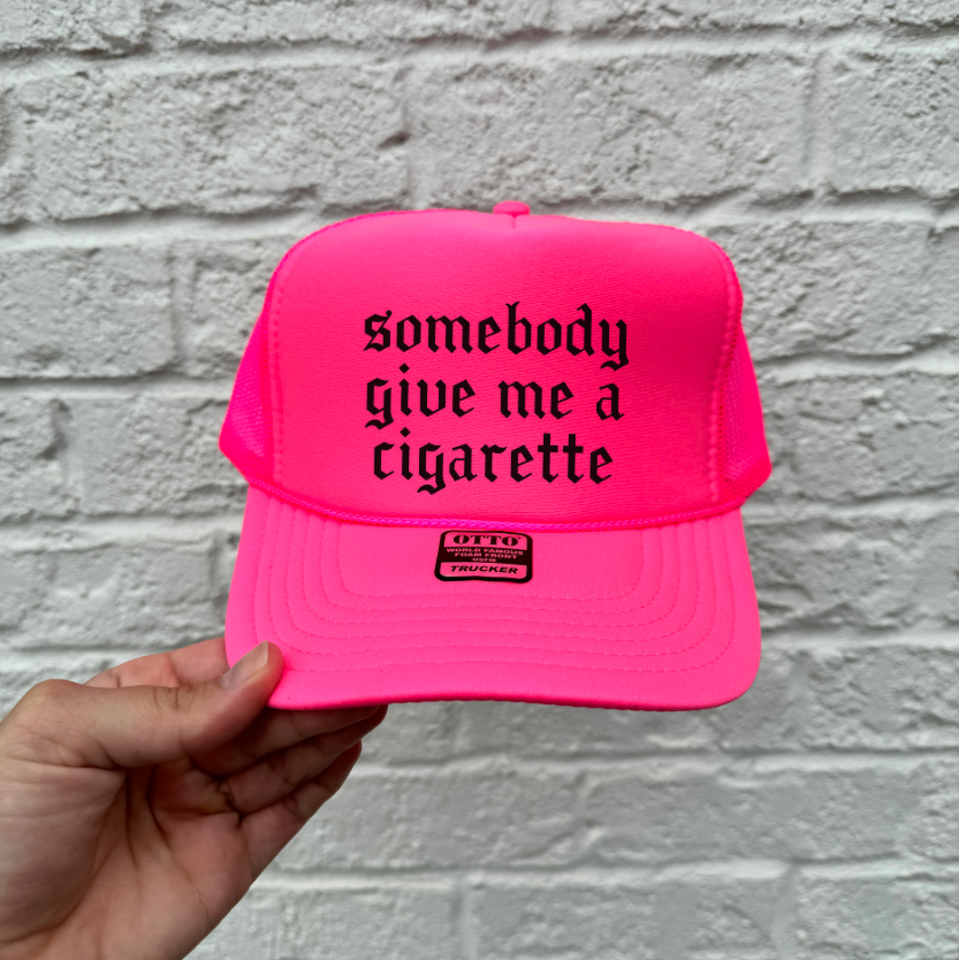 cigarette trucker hat Give Me A Cigarette cigarette trucker hat Give Me A Cigarette