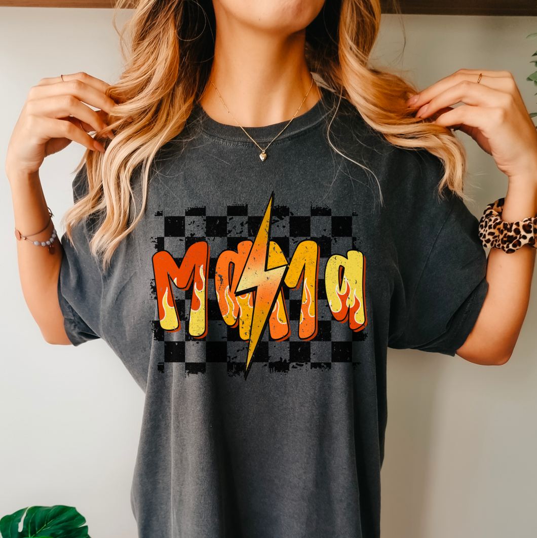 Mama Checker Flames Shirt