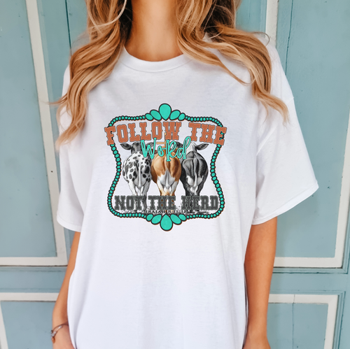 Follow The Word Not The Herd Cow Shirt