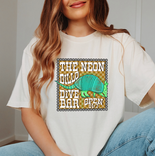 The Neon Dillo Dive Bar Shirt