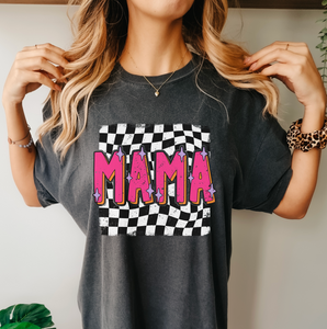 Mama Retro Pink Checker Shirt