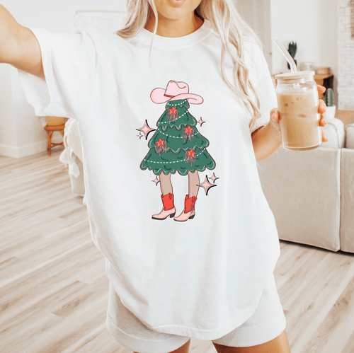 Cowgirl Christmas Tree Shirt