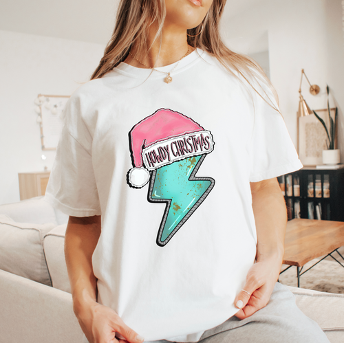 Howdy Christmas Turquoise Bolt Shirt