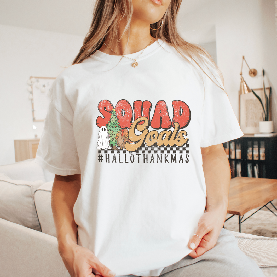 Squad Goals Halloween Christmas Thanksgiving Shirt