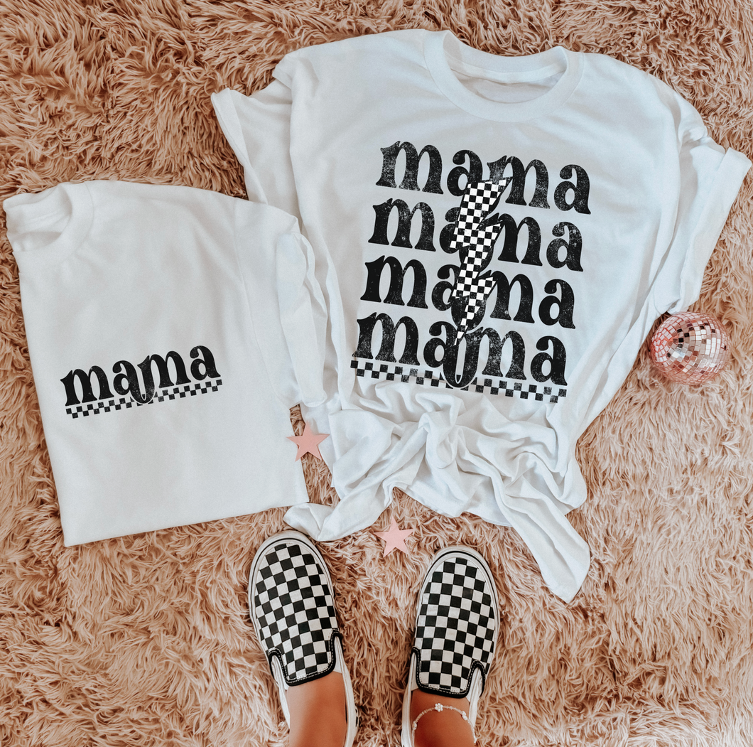 Mama Checker Bolt Shirt