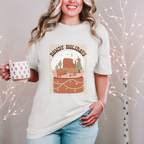 Howdy Christmas Western Snow Globe Shirt