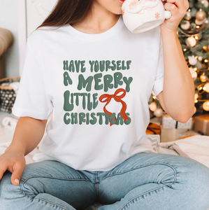 Have Yourself A Merry Little Christmas Bow Shirt