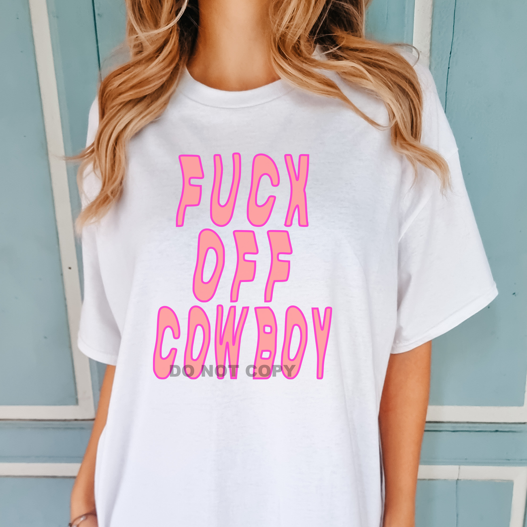 F Off Cowboy Pink Shirt