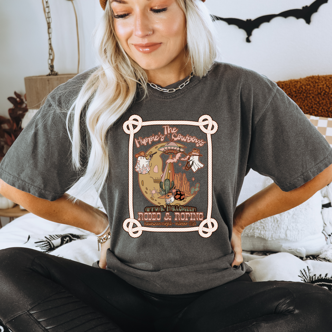 Hippies & Cowboys Rodeo Halloween Shirt