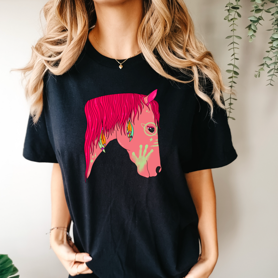 Pink Space Horse Shirt