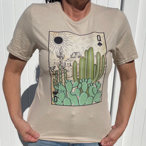 Desert Cactus Queen Of Spades Shirt
