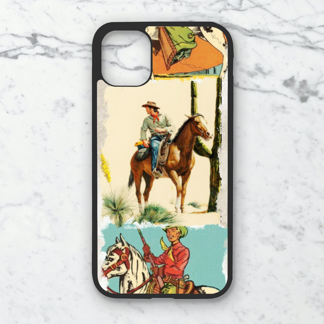 Old Cowboy Collage Phone Case **MADE TO ORDER**