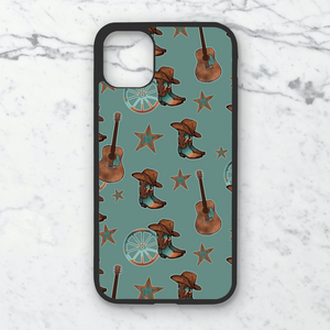 Teal Boots Phone Case **MADE TO ORDER**
