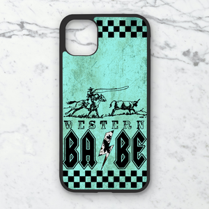 Western Babe Check Phone Case **MADE TO ORDER**